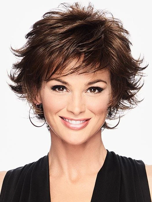 Synthetic Wigs with No Fading-Textured Flip Wig | HF Synthetic Wig