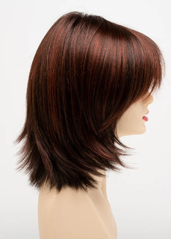 Chocolate Cherry | Sable brown roots with chestnuts undertones topped with a deep cherry red