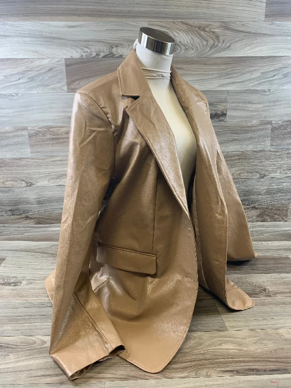 Blazer By Forever 21 In Tan, Size: Xl