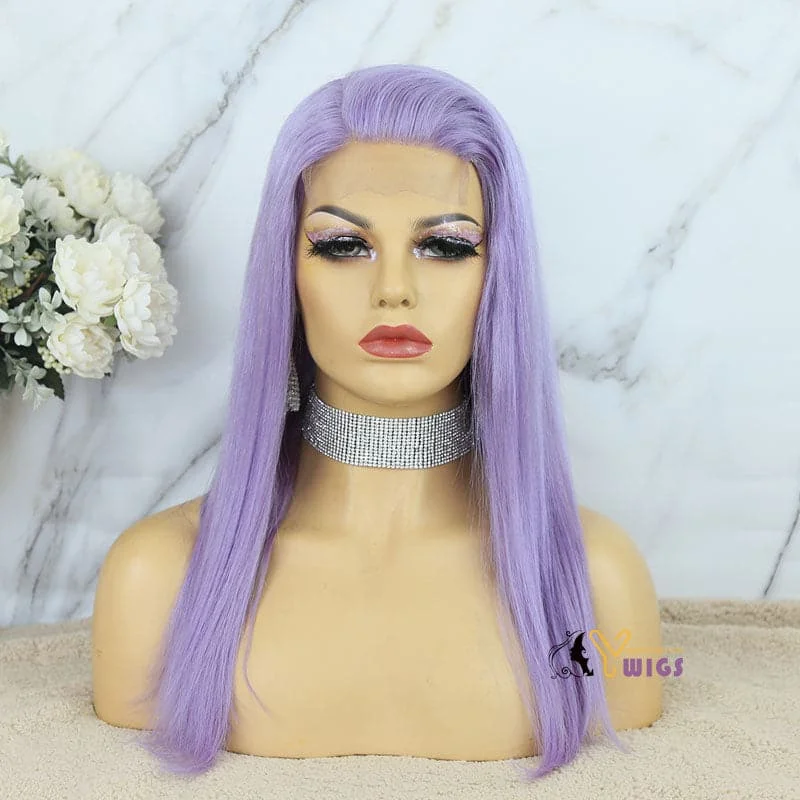 Premium No Lace Wigs Collection--Lilac/Purple Straight 13x6 Lace Front Wig AF643