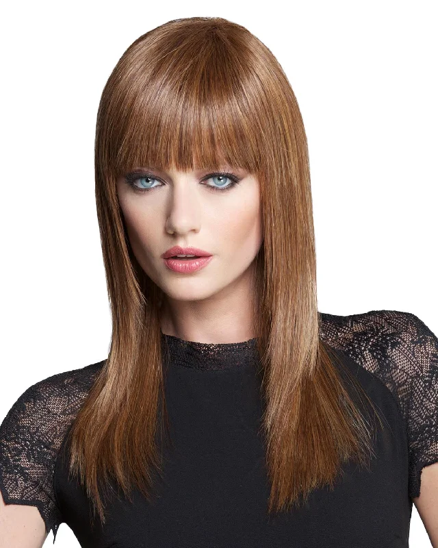 Glueless Human Hair Wigs for a Sleek Look-Sleek & Straight | Monofilament Crown Synthetic Wig by TressAllure Glueless Human Hair Wigs for a Sleek Look-Sleek & Straight | Monofilament Crown Synthetic Wig by TressAllure