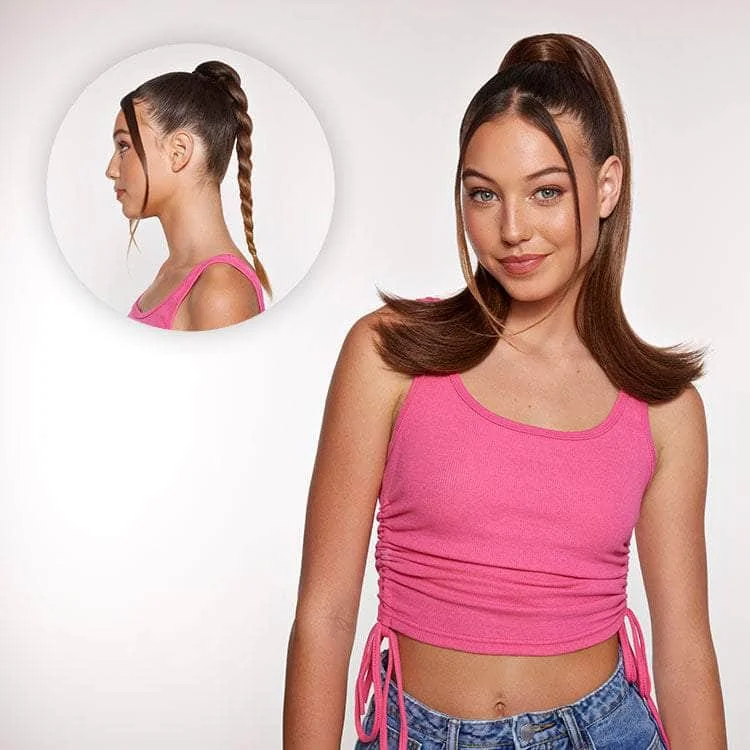 clip-in ponytail extensions, premium ponytail extensions, high-quality clip-in ponytails, 100% human hair ponytails---Lola Ponytail Extension