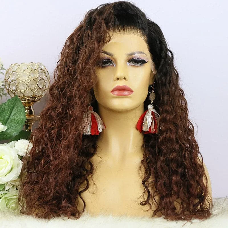 Premium No Lace Wigs Collection--Amora Copper Curly 13x6 Lace Front Wig