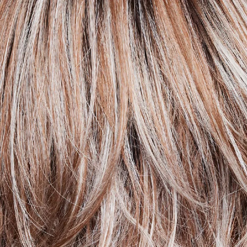 Melted Cinnamon | Medium-brown root tone melts into the cinnamon blond base color. Topped off with icy blond ends.