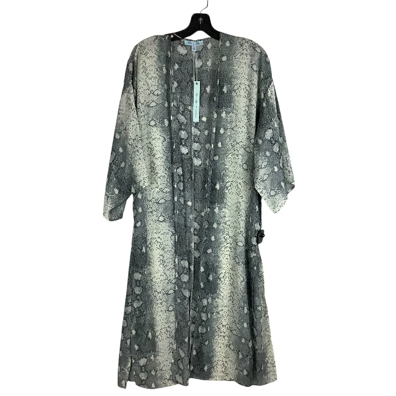 Kimono By She + Sky In Snakeskin Print, Size: L