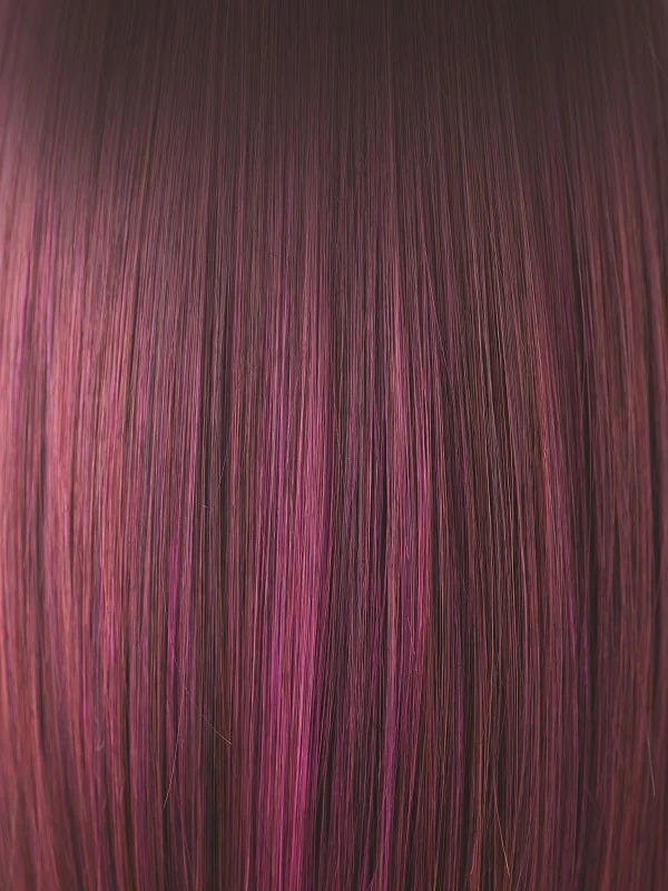 PLUMBERRY-JAM LR | Medium Plum with Dark roots with mix of Red/Fuschia With Long Dark Roots