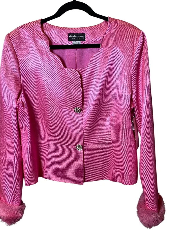 Blazer By Clothes Mentor In Pink, Size: L