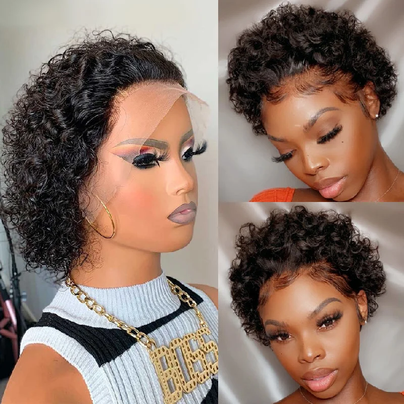 Premium Wig - Dinky Front Lace Short Pixie Hair Wigtop-rated no lace wigs, best wigs, high-quality no lace wigs, top-rated glueless wigs