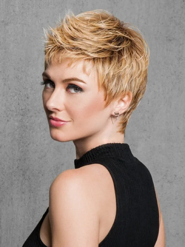 Glueless Human Hair Wigs for a Sleek Look-Textured Cut Wig by Hairdo | Heat Friendly Synthetic Hair | Average Cap Glueless Human Hair Wigs for a Sleek Look-Textured Cut Wig by Hairdo | Heat Friendly Synthetic Hair | Average Cap