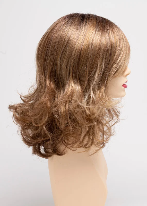 Golden Nutmeg | Chocolate brown roots with strawberry blonde glazed with buttery golden blonde