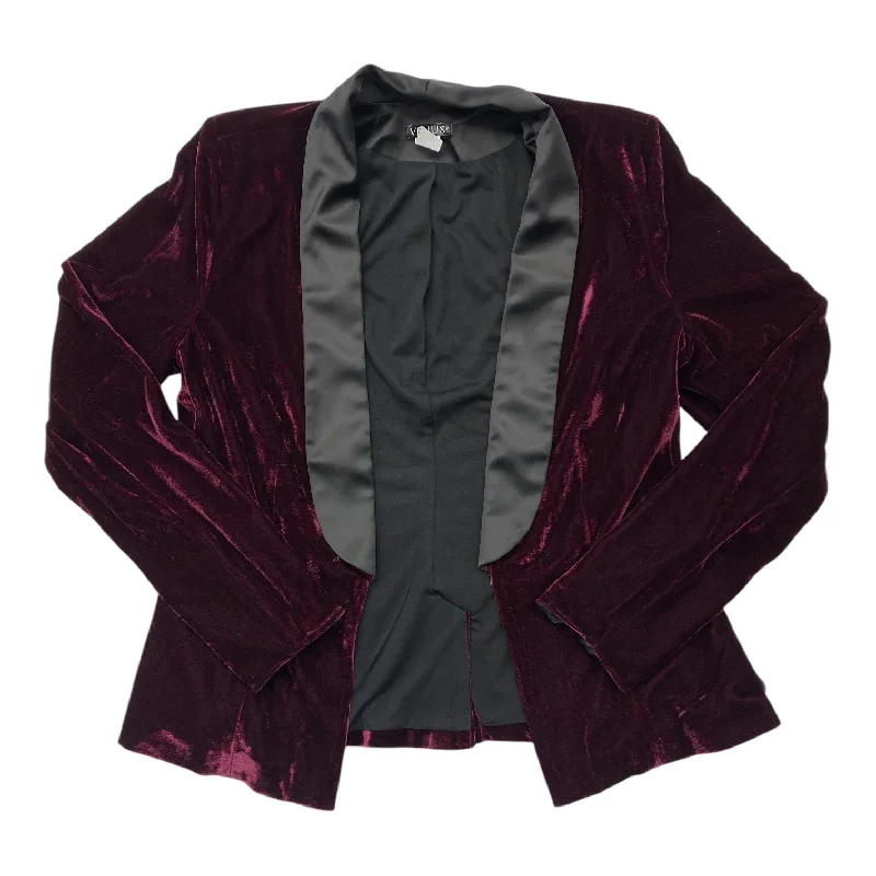 Blazer By Venus In Black & Purple, Size: 8