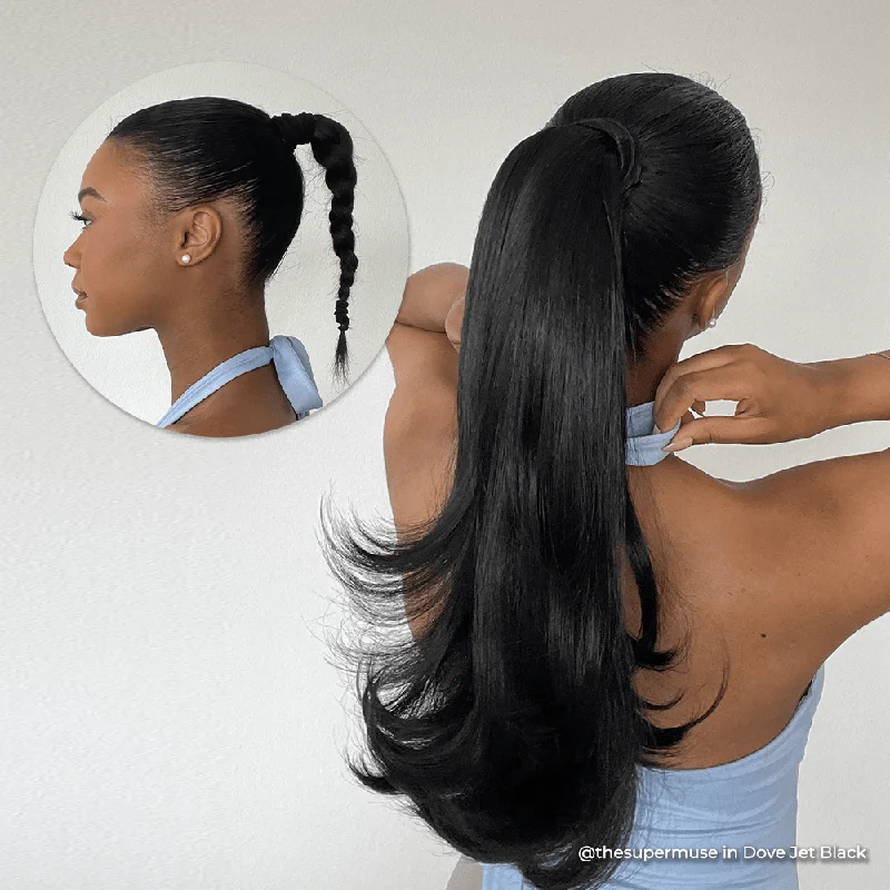 clip-in ponytail extensions, premium ponytail extensions, high-quality clip-in ponytails, 100% human hair ponytails---Dove Ponytail Extension clip-in ponytail extensions, premium ponytail extensions, high-quality clip-in ponytails, 100% human hair ponytails---Dove Ponytail Extension
