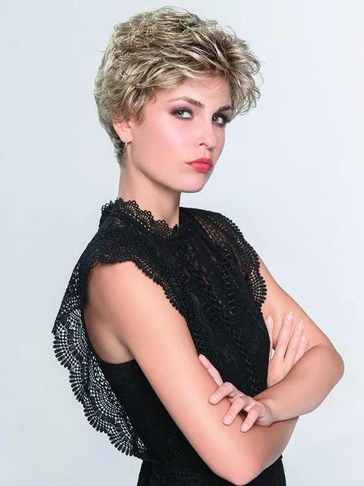 Glueless Human Hair Wigs with Natural Waves-Louise | Synthetic Wig (Basic Cap)