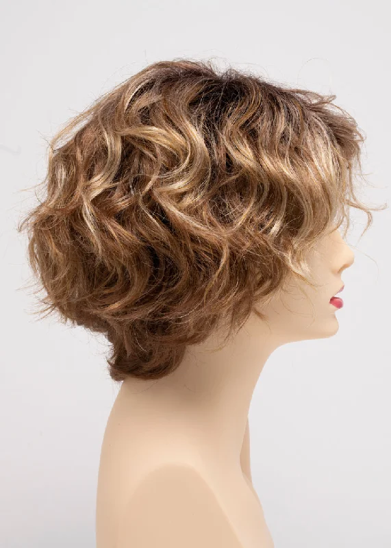 Golden Nutmeg | Chocolate brown roots with strawberry blonde glazed with buttery golden blonde