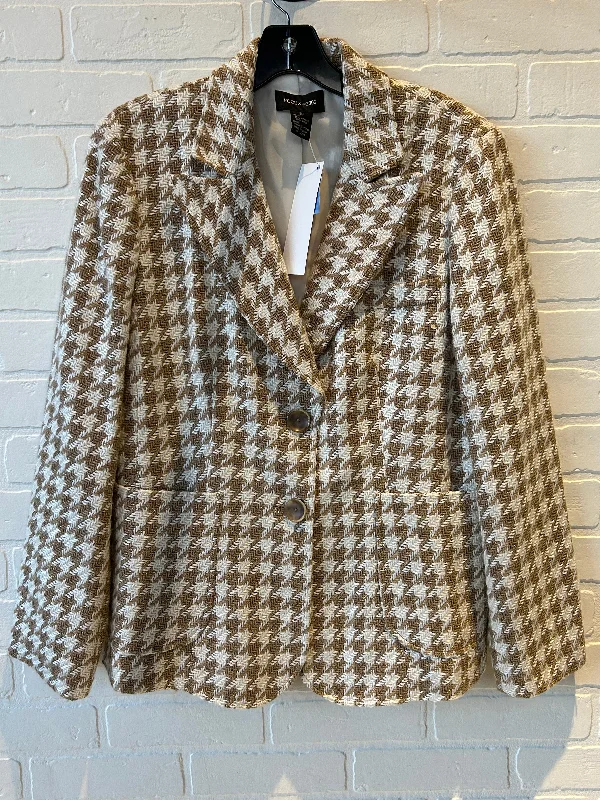 Blazer By Focus 2000 In Tan & White, Size: 12