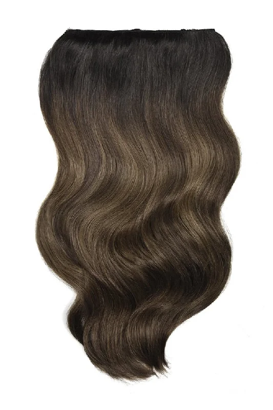 Human Hair Weft Bundles for Sew-In Installations---Double Wefted Full Head Clip Hair Extensions - Espresso Melt Balayage Human Hair Weft Bundles for Sew-In Installations---Double Wefted Full Head Clip Hair Extensions - Espresso Melt Balayage