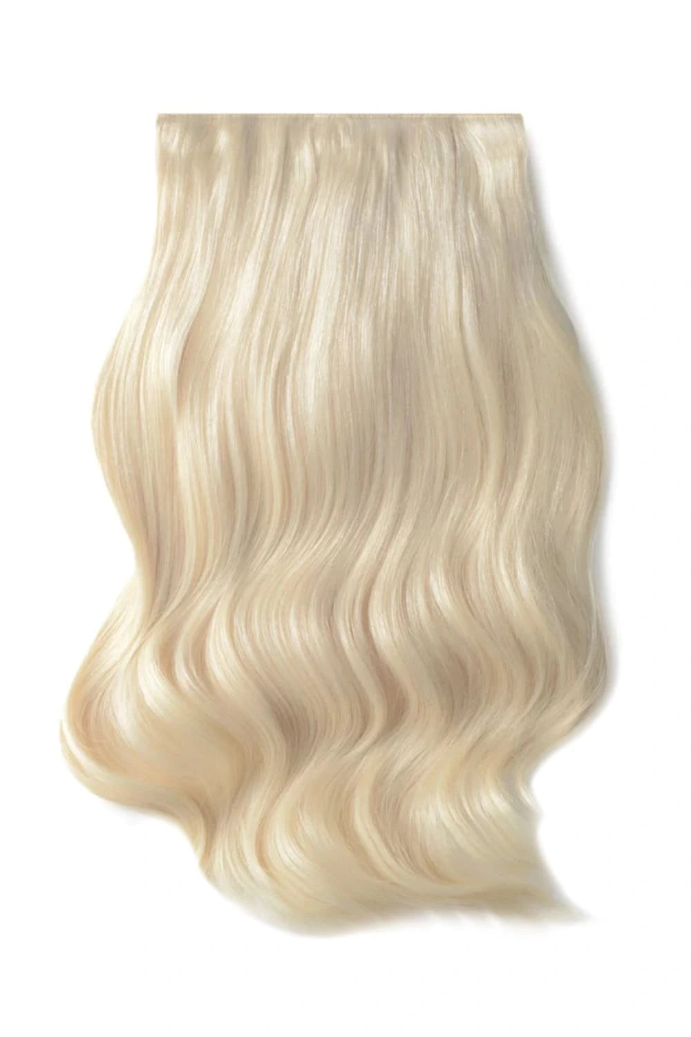 Human Hair Weft Bundles for Sew-In Installations---Double Wefted Full Head Remy Clip in Human Hair Extensions - Lightest Blonde (#60)