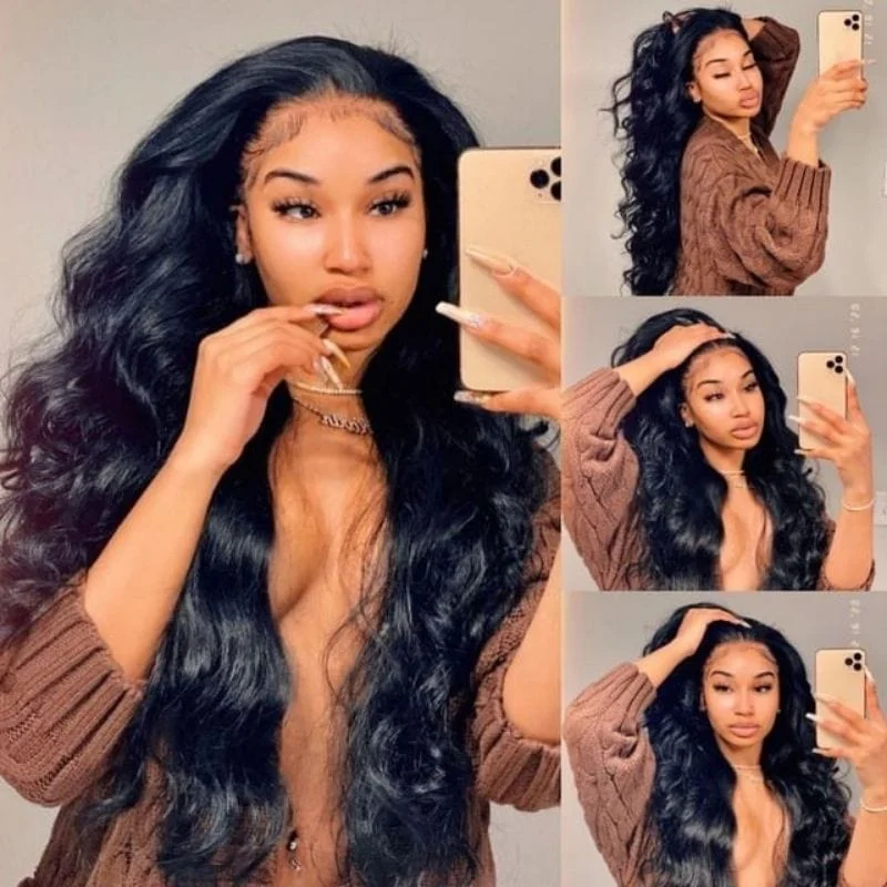 Klaiyi Body Wave Human Hair Wigs 13x4 Transparent Lace Front Wigs 180% Density Pre everything Wigtop-rated no lace wigs, best wigs, high-quality no lace wigs, top-rated glueless wigs