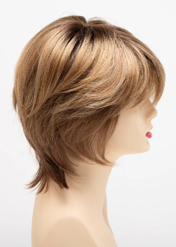 Golden Nutmeg | Chocolate brown roots with strawberry blonde glazed with buttery golden blonde