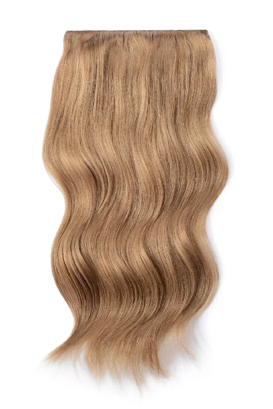 Human Hair Weft Bundles for Sew-In Installations---Double Wefted Full Head Remy Clip in Human Hair Extensions - Lightest Brown (#18) Human Hair Weft Bundles for Sew-In Installations---Double Wefted Full Head Remy Clip in Human Hair Extensions - Lightest Brown (#18)
