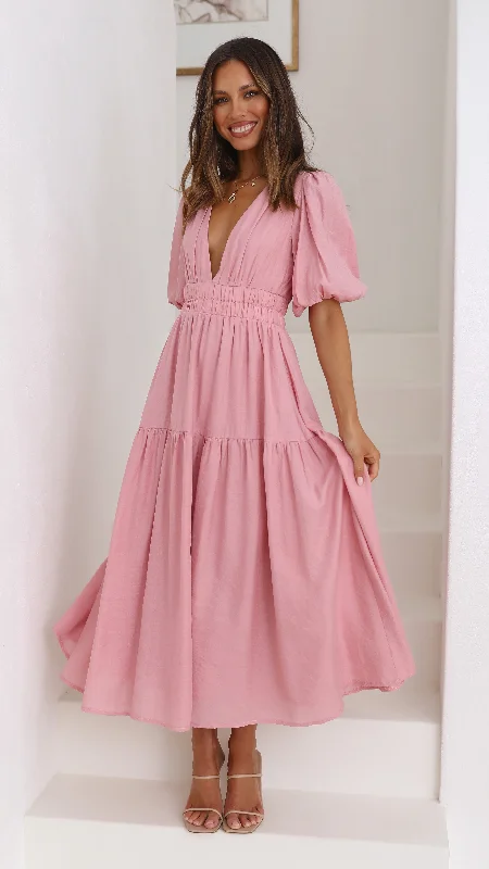 Erin Midi Dress - Soft Pink