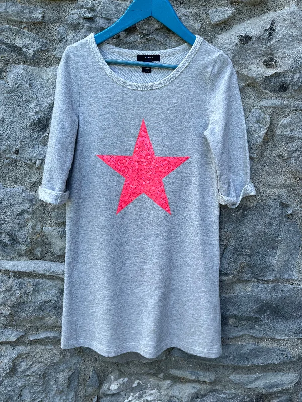 Grey star dress    8-9y (128-134cm)