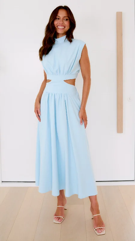 Maddison Midi Dress - Sky Blue