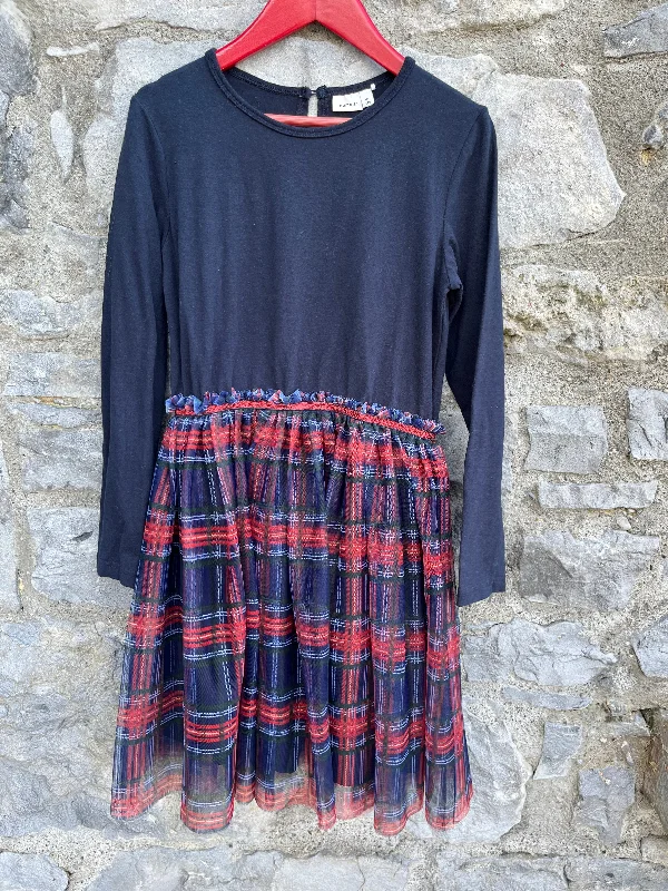 Navy&tartan dress  11y (146cm)