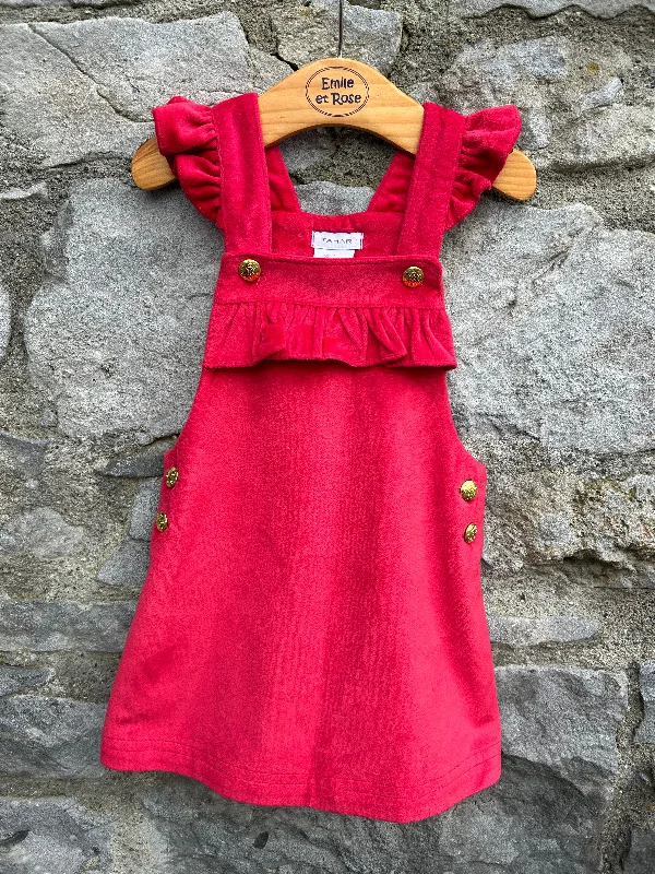 Red pinafore  18-24m (86-92cm)