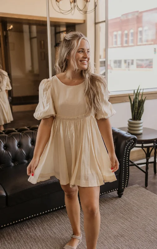 SHERILYN CREAM BABYDOLL DRESS BY IVY & CO