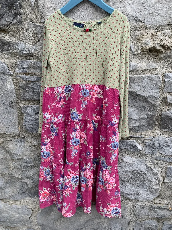 Two tone floral dress   6-7y (116-122cm)