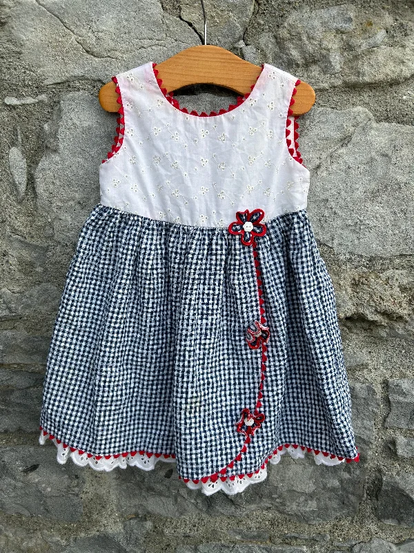 White&check dress&bloomers 2y (92cm)