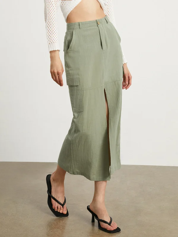 BerryBetty - Cotton Cargo Maxi Skirt