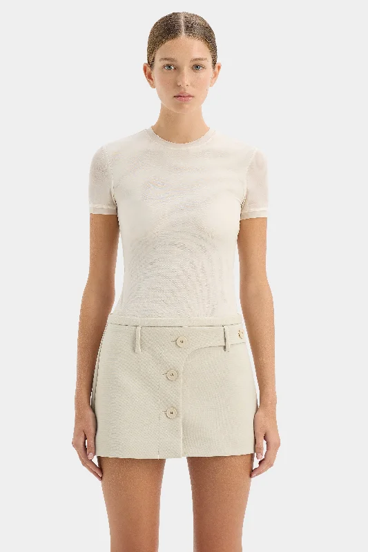 Sandrine Button Mini Skirt