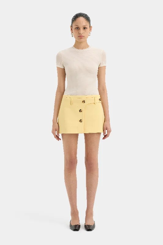 Sandrine Button Mini Skirt