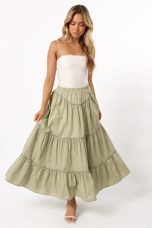 Somerset Midi Skirt - Pistachio