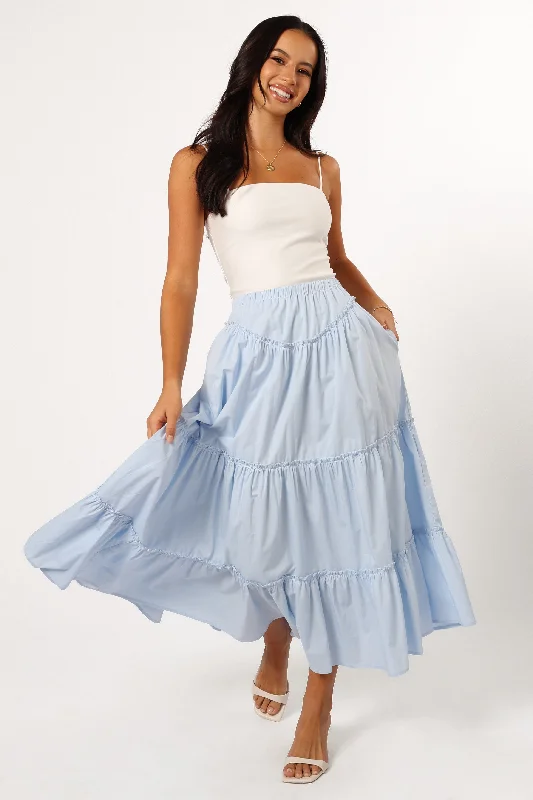 Somerset Midi Skirt - Sky