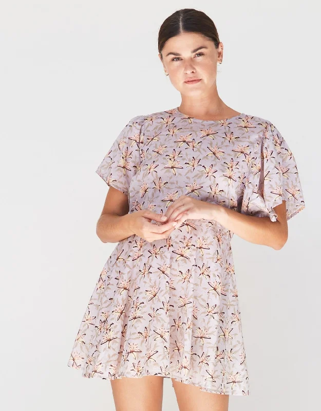 Rue Short Dress in Lily Organic Cotton