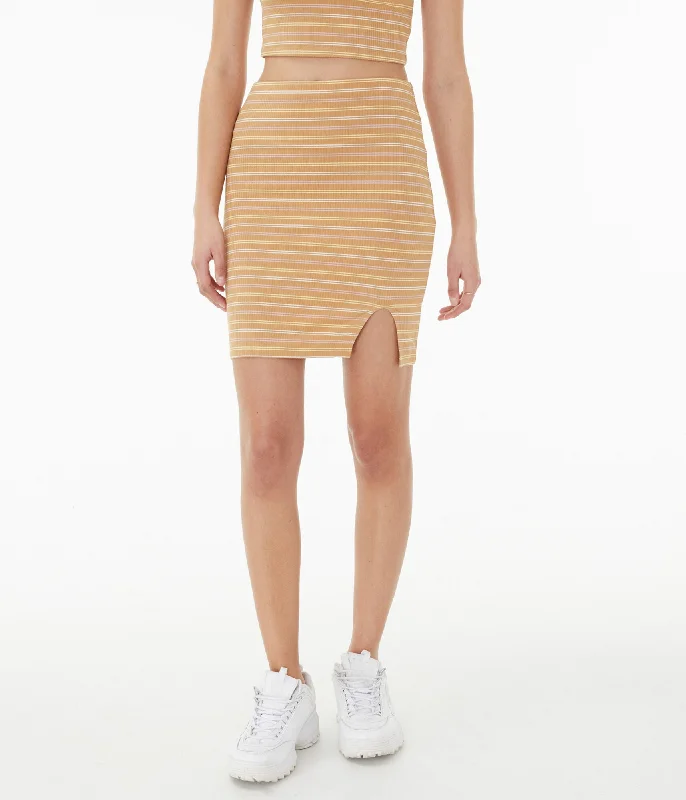 Aeropostale Women's Striped Bodycon Skirt***