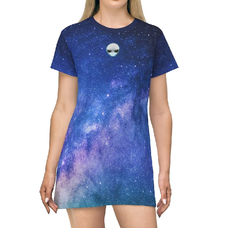 Alien Nurse - AOP Starscape T-Shirt Dress