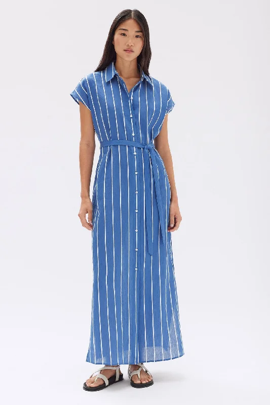 Ayla Stripe Shirt Dress