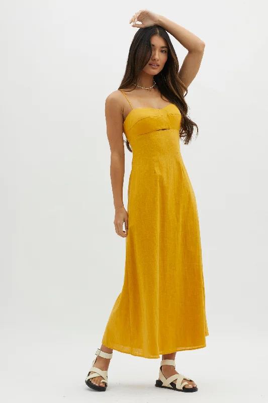 Be Yourself Keyhole Bust Maxi Dress Sun