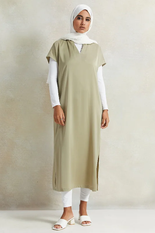 Women Beige Maxi Length Kaftan Dress