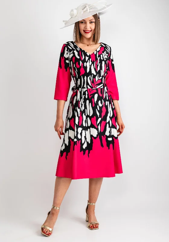 Coco Doll Kaia Print & Contrast Dress, Pink