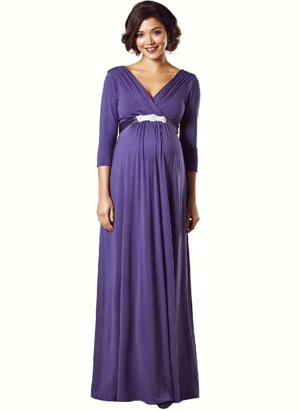 Willow Maternity Gown - Grape