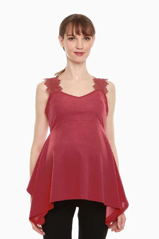 Corsica Nursing Top Red