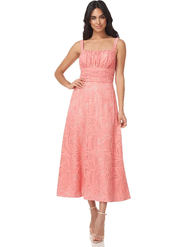 Coty Womens Eyelet Maxi Cocktail and Party Dress