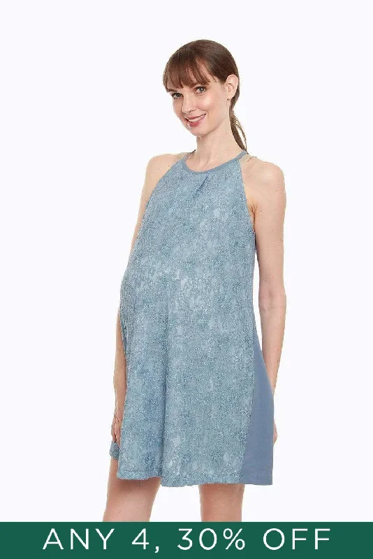 Cydney Maternity Dress Pigeon Blue