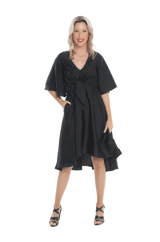 DELILAH BREASTFEEDING COCKTAIL DRESS BLACK