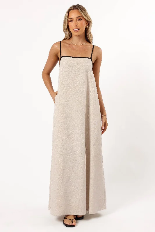 Elliana Maxi Dress - Beige